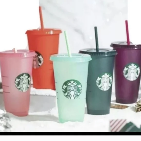 Starbucks Christmas 2020 Holiday Glitter Cold Cups New - Picture 2 of 5
